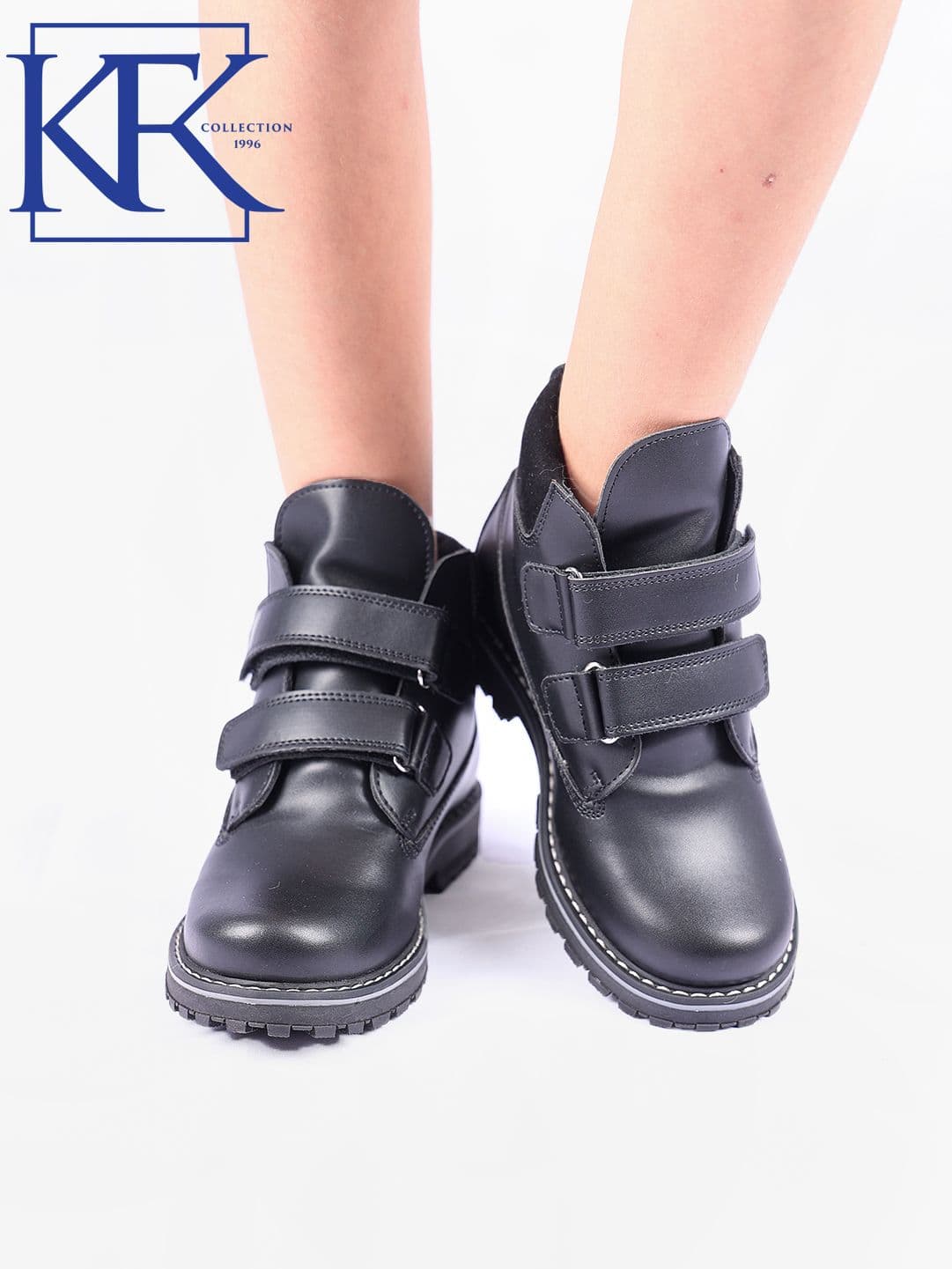 Детские ботинки для мальчиков и девочек KFK, на меху, с нескользящей подошвой