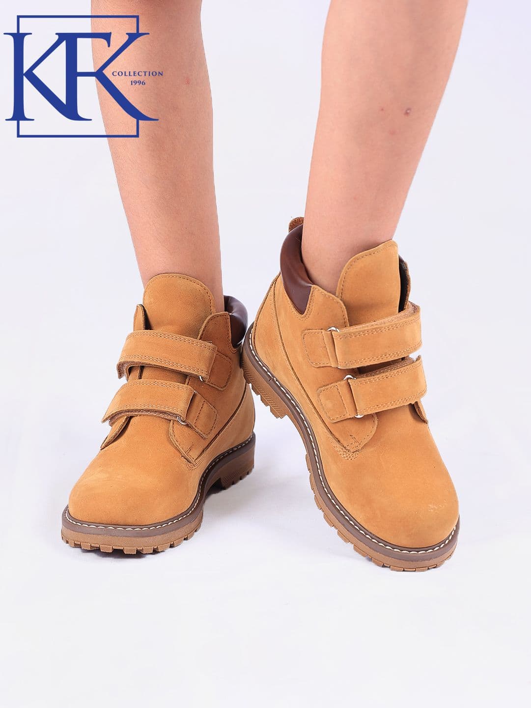 Детские ботинки для мальчиков и девочек KFK, на меху, с нескользящей подошвой