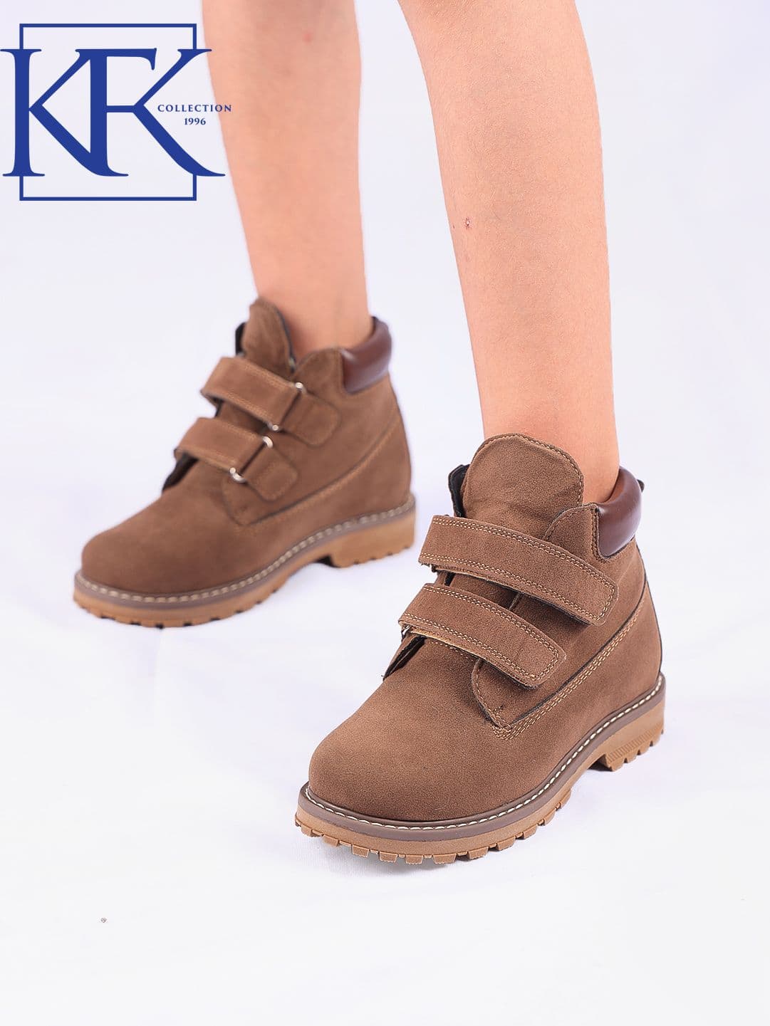 Детские ботинки для мальчиков и девочек KFK, на меху, с нескользящей подошвой view 2