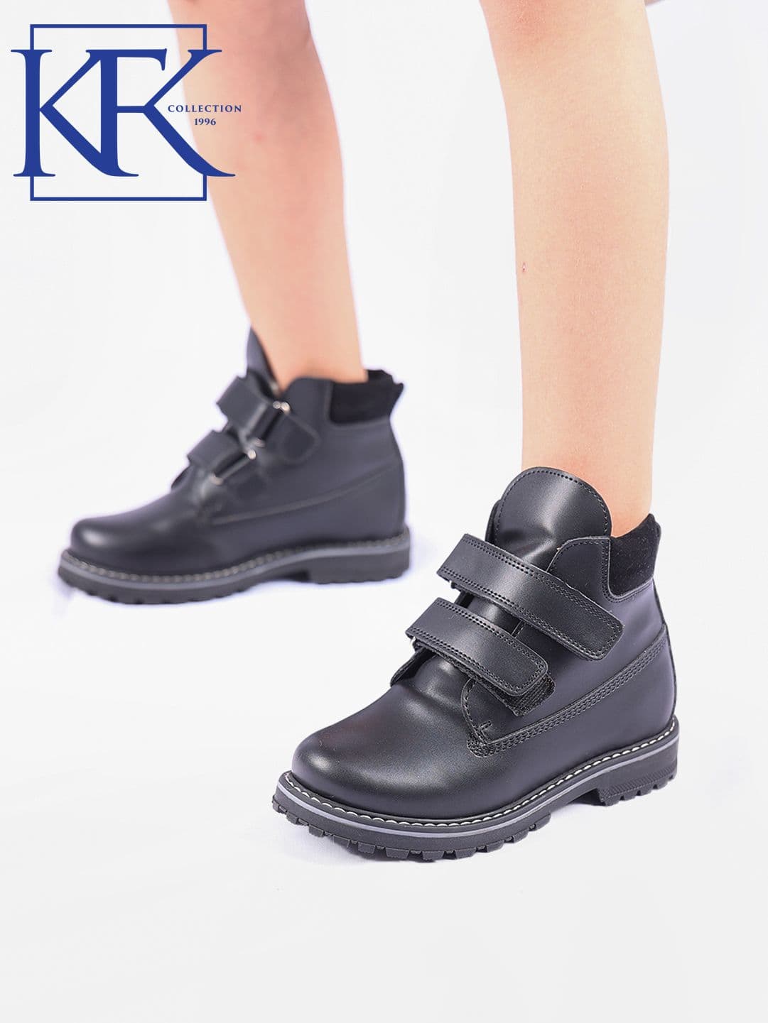 Детские ботинки для мальчиков и девочек KFK, на меху, с нескользящей подошвой view 2