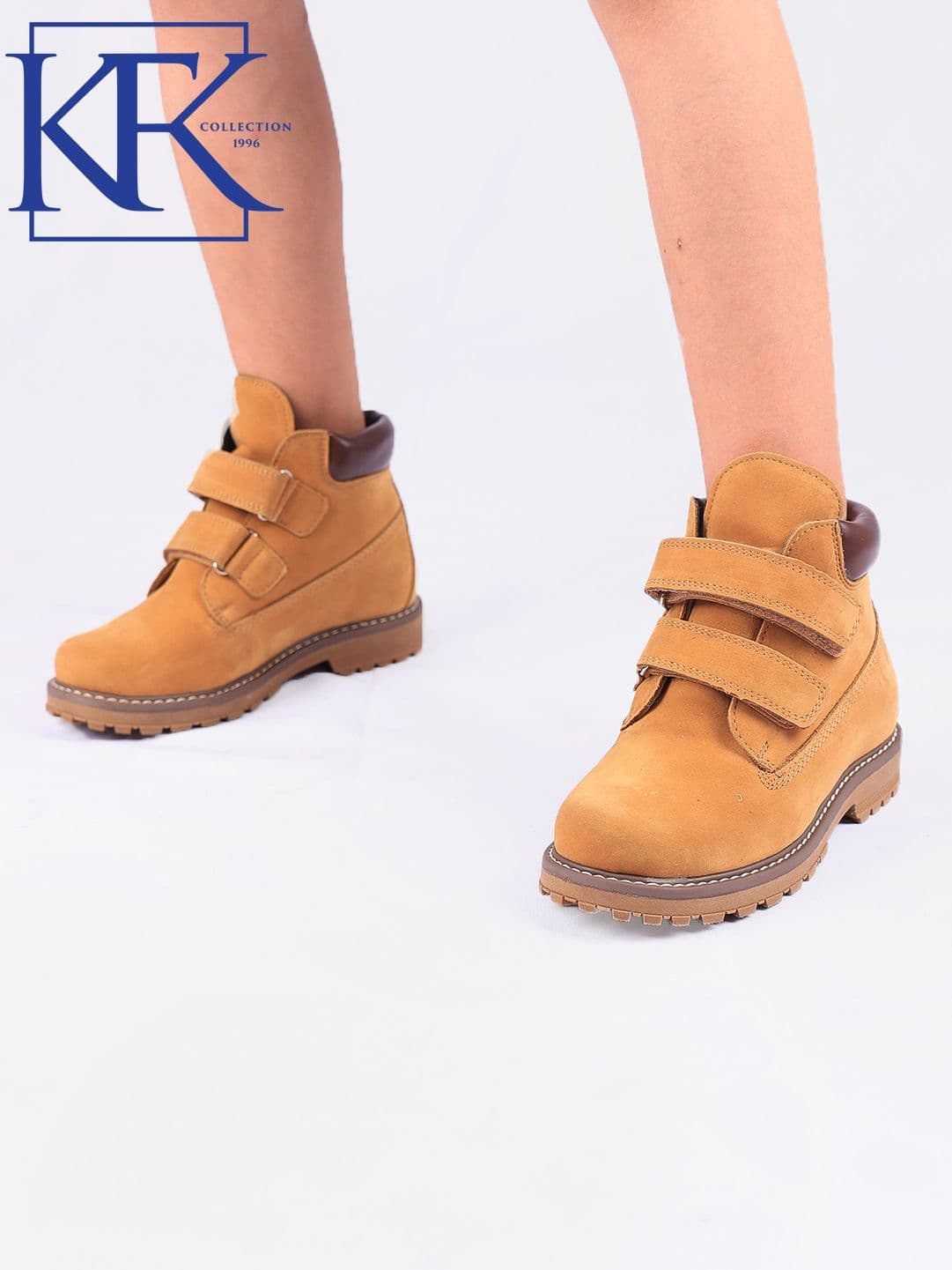 Детские ботинки для мальчиков и девочек KFK, на меху, с нескользящей подошвой view 2