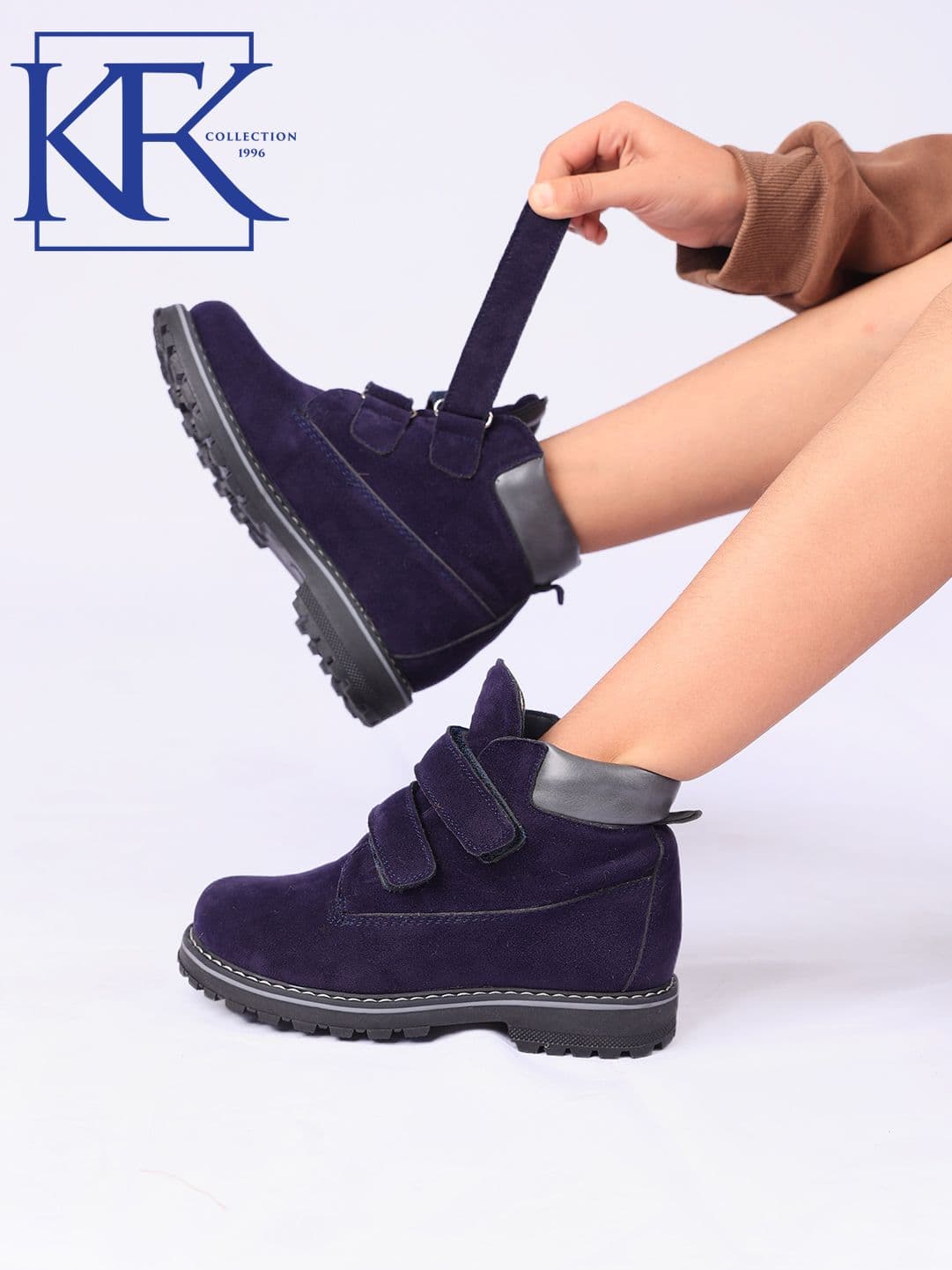 Детские ботинки для мальчиков и девочек KFK, на меху, с нескользящей подошвой view 3